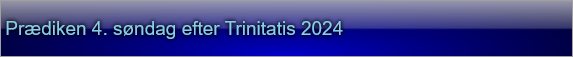  Prædiken 4. søndag efter Trinitatis 2024
